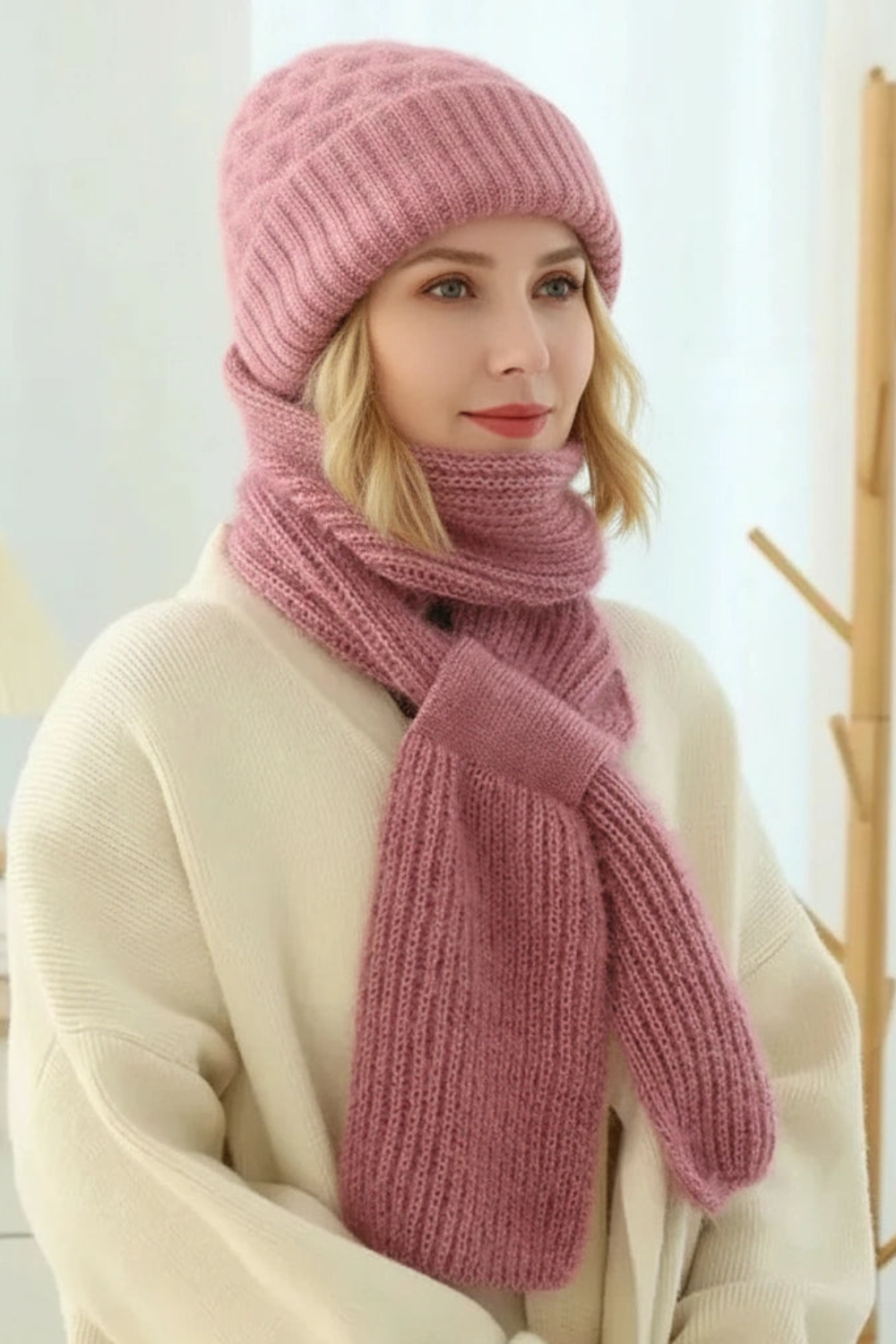 Valérie | Ensemble Chapeau & Écharpe Femme – Duo d’Accessoires Élégants