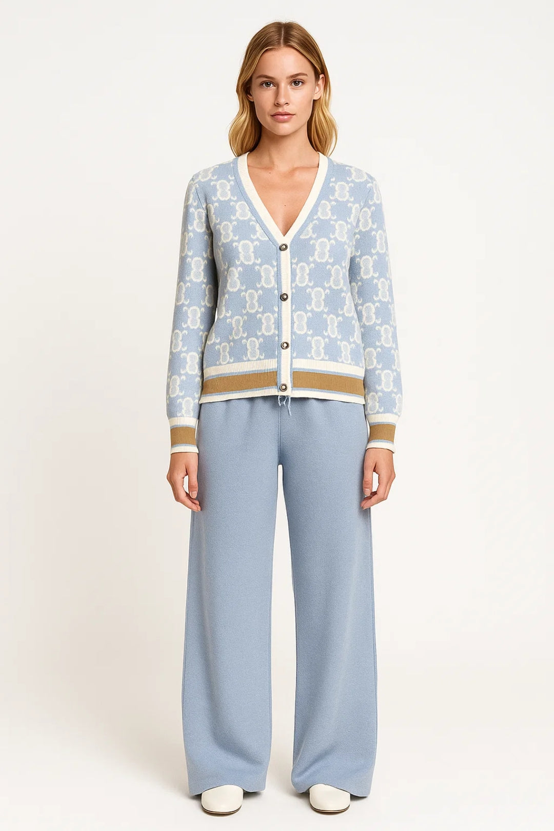 Chloé | Élégant Ensemble Tailleur Femme avec Cardigan et Pantalon Souple 1