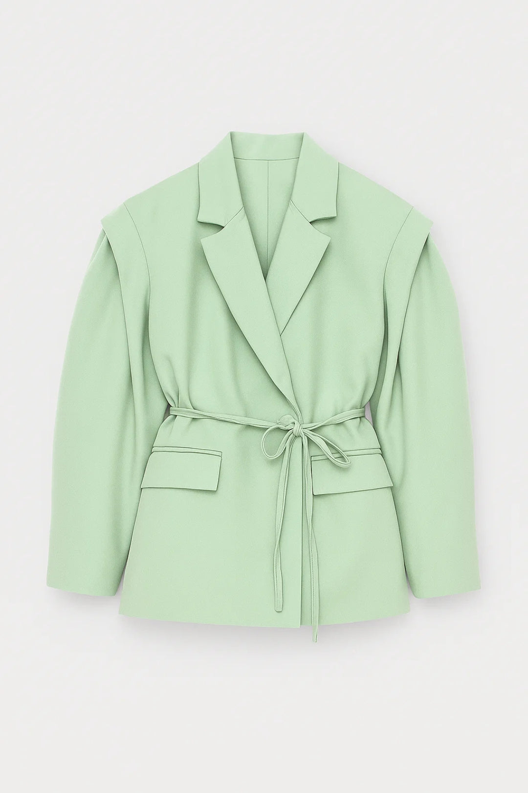 Chloé | Élégant Veste Blazer Femme avec Ceinture et Épaules Structurées 0