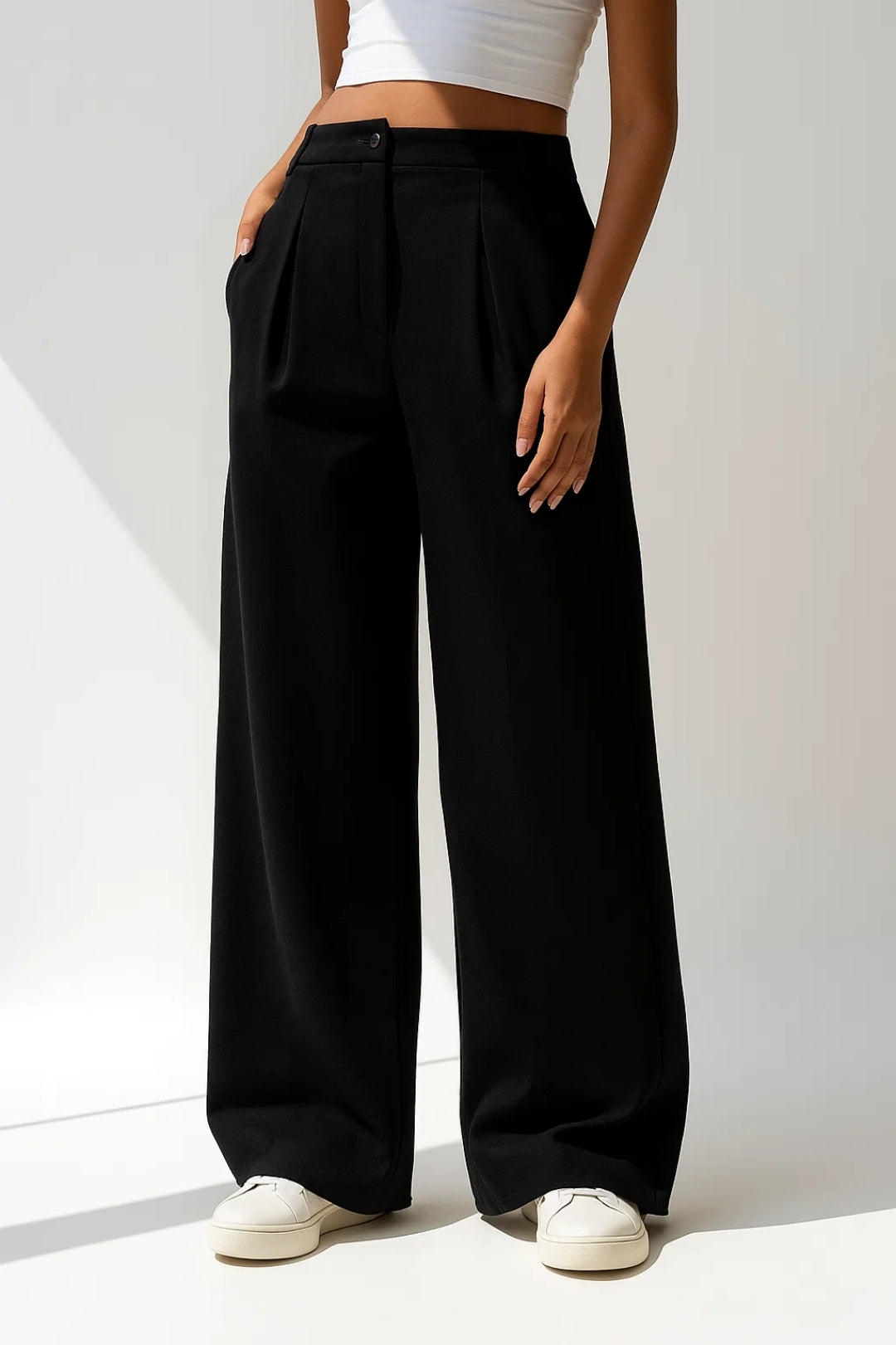 Chloé | Pantalon Palazzo Femme Élégant à Plis pour Tous Les Jours 3
