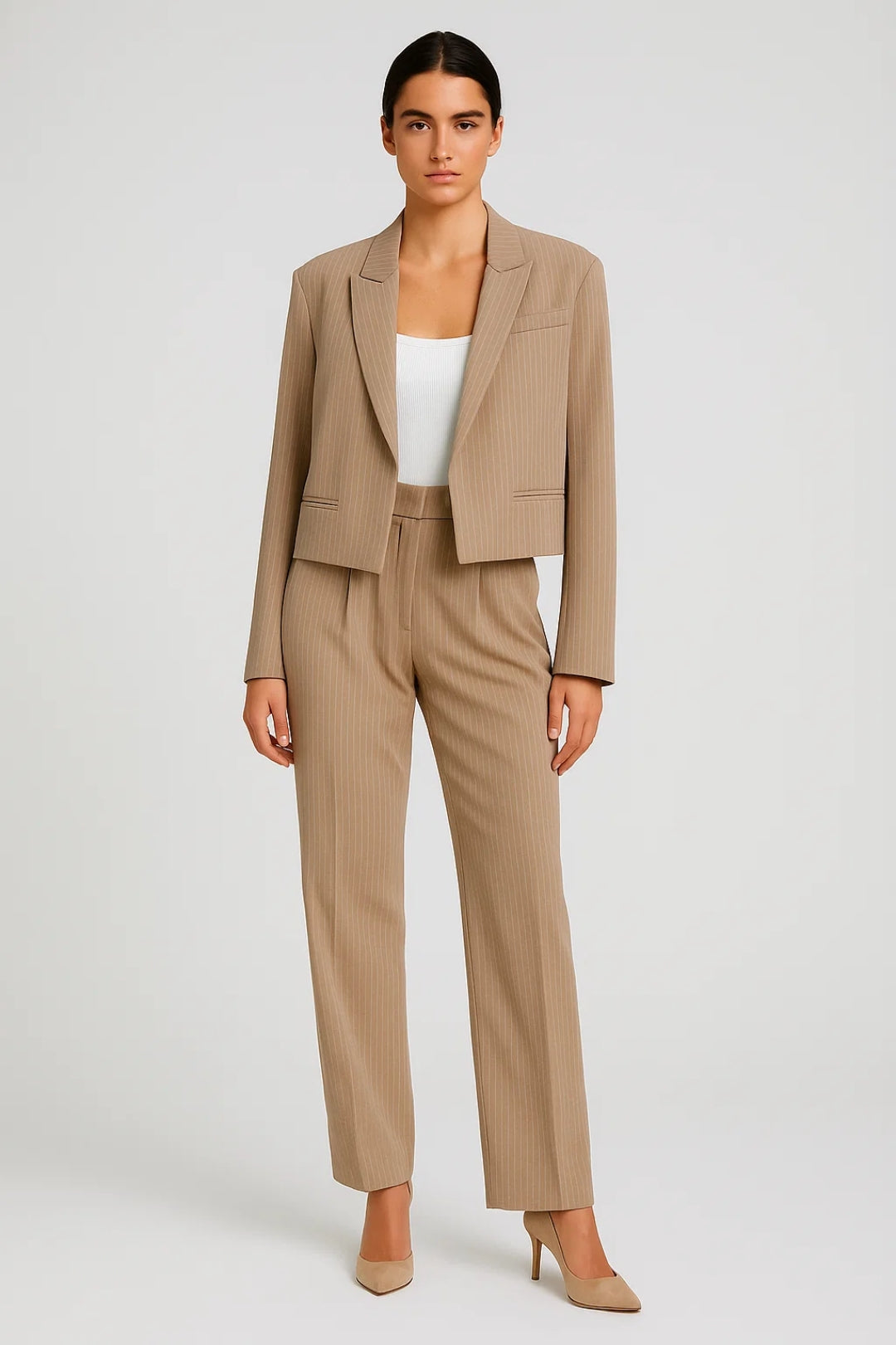 Emma | Élégant Blazer Femme à Rayures pour Un Style Professionnel 1
