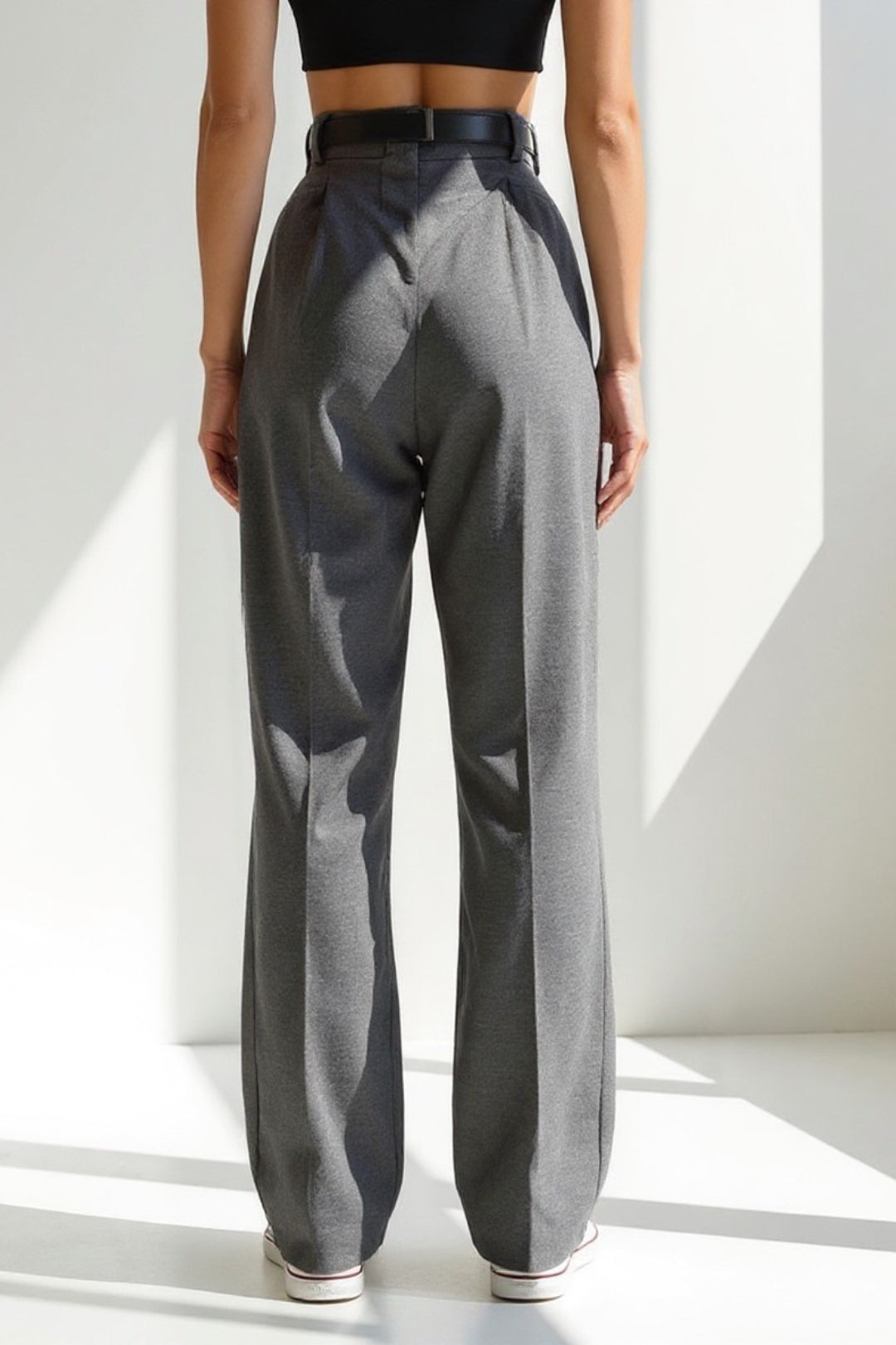 Léa | Pantalon Femme Large Élégant en Tissu Mélangé pour Style Quotidien 2
