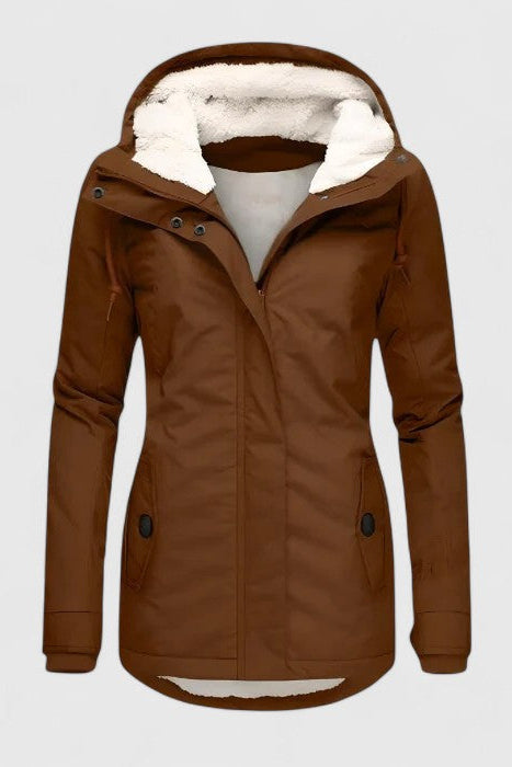 Léa | Veste Hiver Femme Imperméable Élégante avec Capuche 3