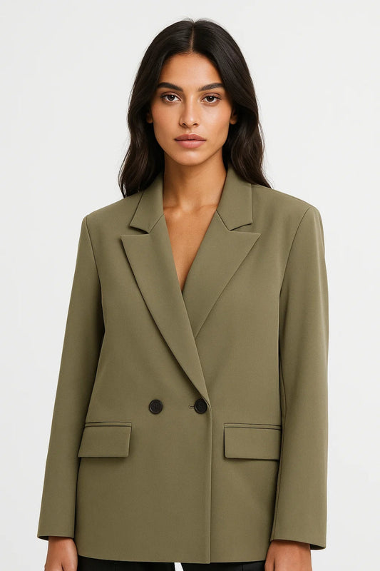 Sophie | Blazer Femme Élégant à Double Boutonnage Noir pour Toutes Occasions 0