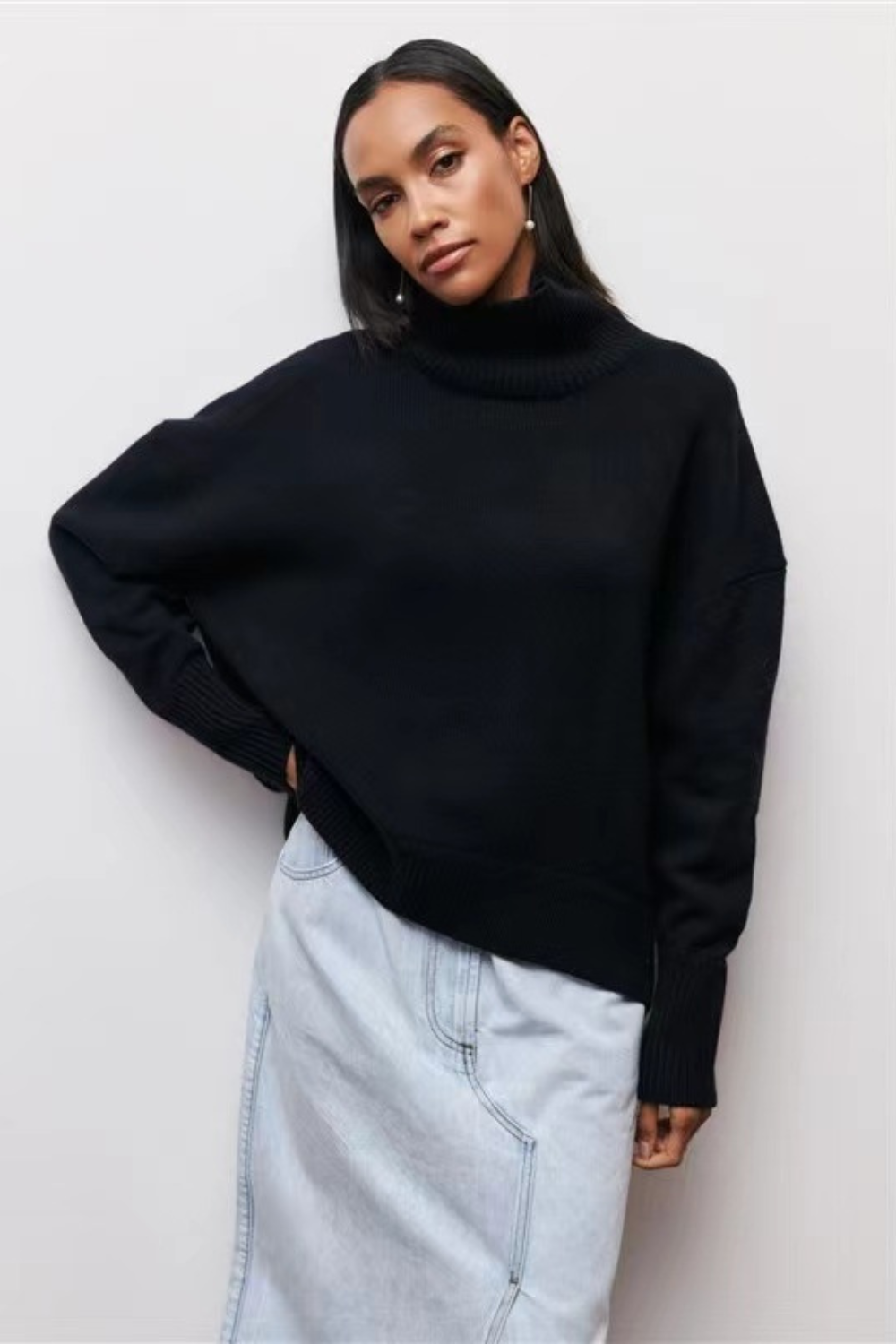 Julie | Pull à col roulé pour femme – Confort et style élégant