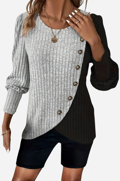 Sophie | Pull Boutonné à Manches Longues Élégant pour Femme