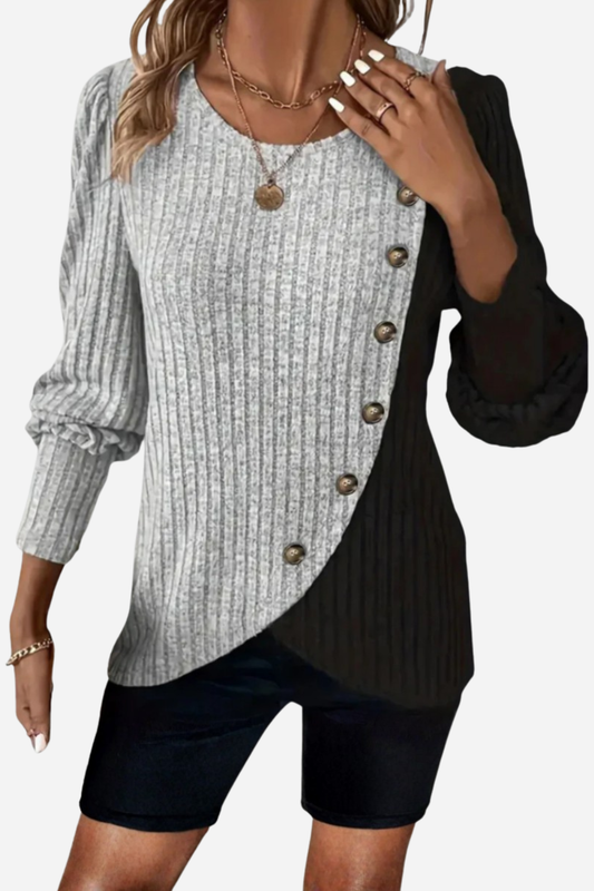 Sophie | Pull Boutonné à Manches Longues Élégant pour Femme