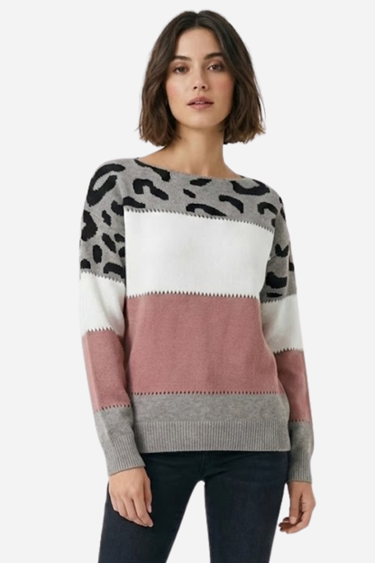 Céline – Pull Femme Imprimé Léopard pour un Style Moderne et Tendance