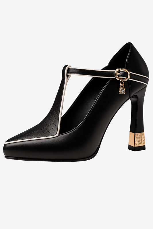 Élise | Escarpins Femme Chic Noirs avec Talons Aiguilles