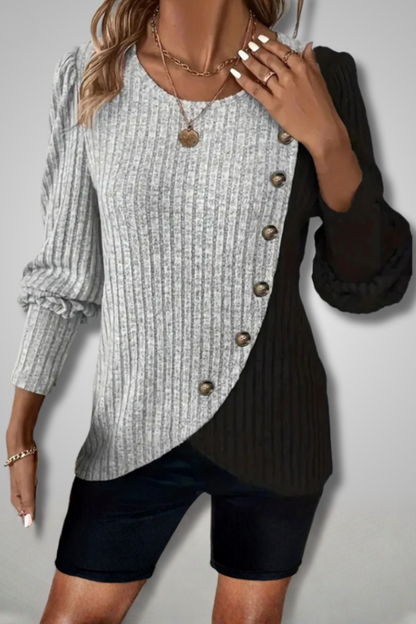 Sophie | Pull Boutonné à Manches Longues Élégant pour Femme