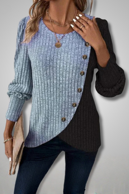 Sophie | Pull Boutonné à Manches Longues Élégant pour Femme