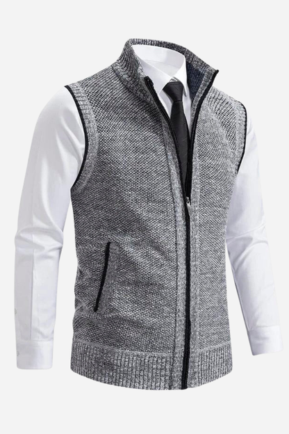 Gabrielle | Gilet Homme avec Fermeture Éclair – Élégant, Doux et Polyvalent