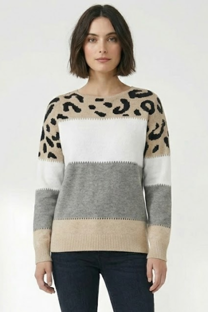 Céline – Pull Femme Imprimé Léopard pour un Style Moderne et Tendance