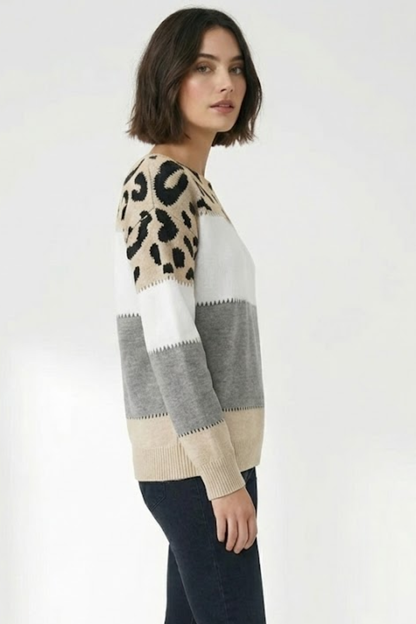 Céline – Pull Femme Imprimé Léopard pour un Style Moderne et Tendance