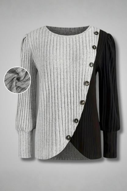 Sophie | Pull Boutonné à Manches Longues Élégant pour Femme