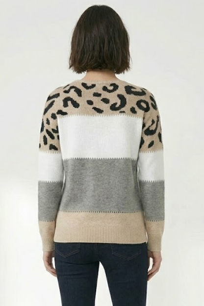 Céline – Pull Femme Imprimé Léopard pour un Style Moderne et Tendance