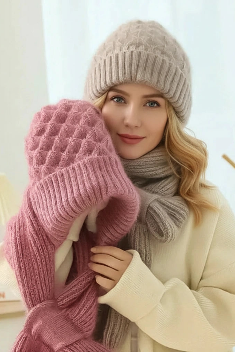 Valérie | Ensemble Chapeau & Écharpe Femme – Duo d’Accessoires Élégants