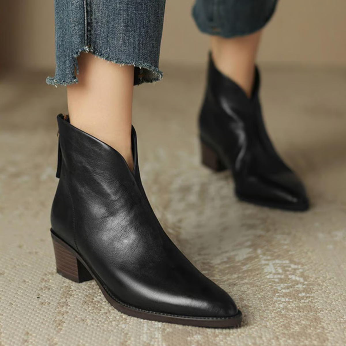 Camille | Bottines Élégantes Femme à Talons Bas pour Un Style Chic 0