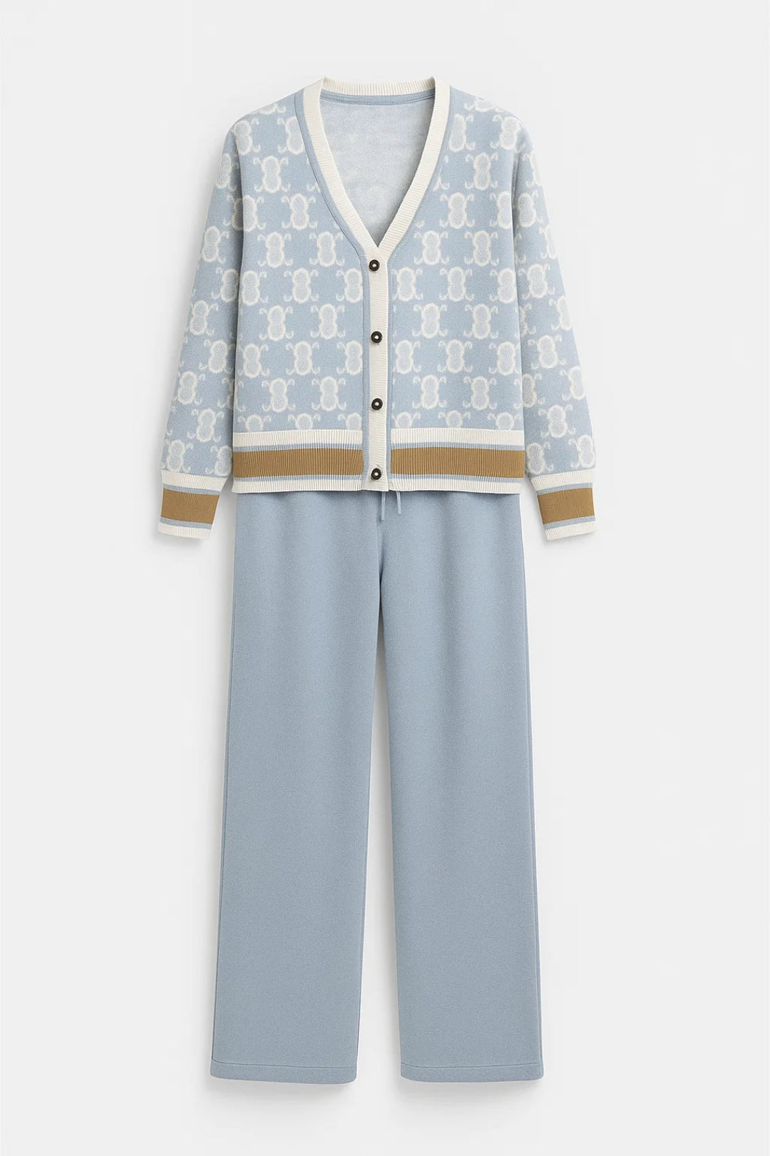Chloé | Élégant Ensemble Tailleur Femme avec Cardigan et Pantalon Souple 0