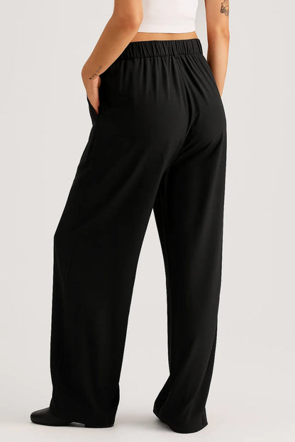 Chloé | Pantalon Fluide Femme Noir Élégant pour Look Sophistiqué 1