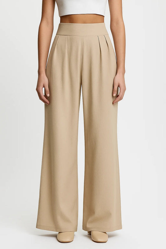 Chloé | Pantalon Palazzo Femme Élégant Taille Haute pour un Style Chic 0