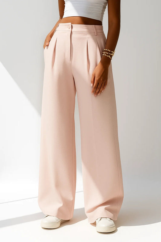Chloé | Pantalon Palazzo Femme Élégant à Plis pour Tous Les Jours 0