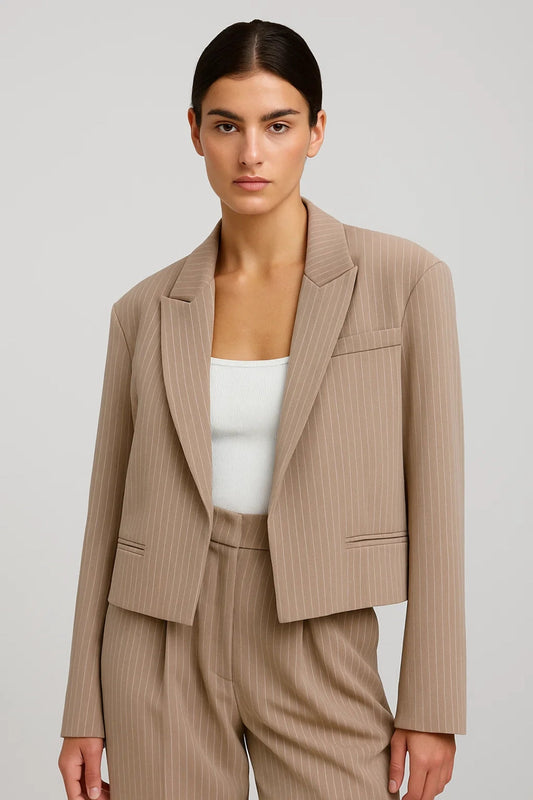 Emma | Élégant Blazer Femme à Rayures pour Un Style Professionnel 0