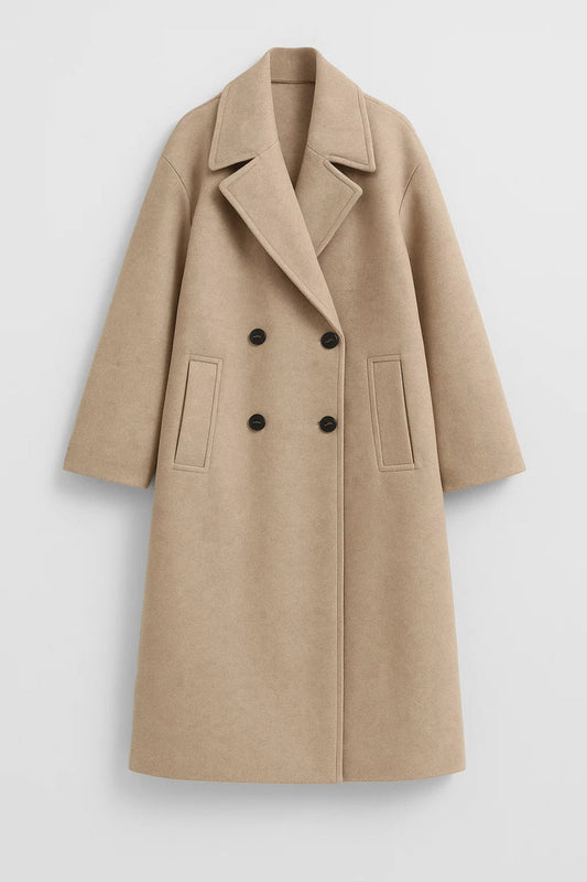 Emma | Manteau Hiver Femme Long Élégant à Double Boutonnage 0