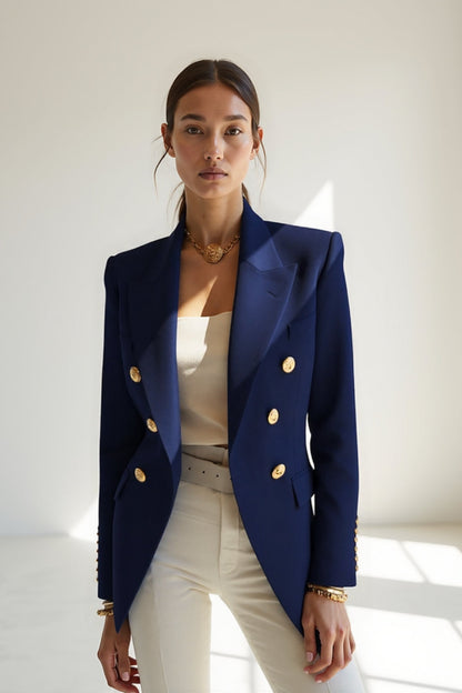 Léa | Chic Blazer Femme Élégant Noir pour un Look Sophistiqué 0