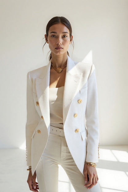 Léa | Chic Blazer Femme Élégant Noir pour un Look Sophistiqué 3