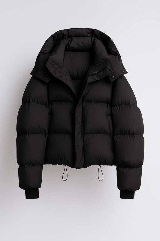 Léa | Doudoune Femme Courte Matelassée à Capuche Élégante et Chaude 0