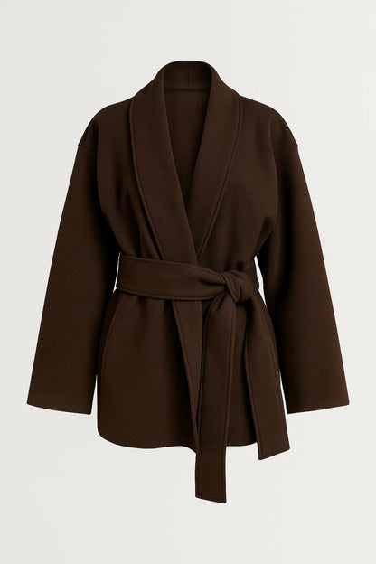 Léa | Élégante Veste Kimono Femme Chic avec Ceinture à Nouer 0