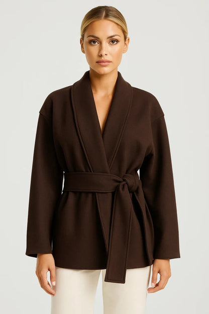 Léa | Élégante Veste Kimono Femme Chic avec Ceinture à Nouer 1