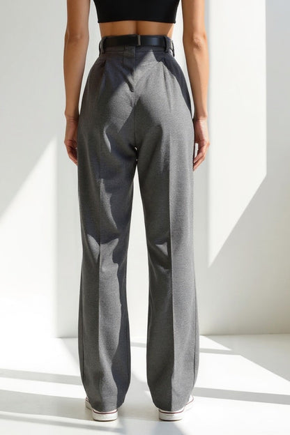 Léa | Pantalon Femme Large Élégant en Tissu Mélangé pour Style Quotidien 2