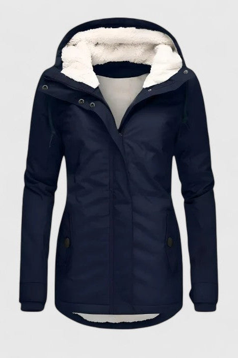 Léa | Veste Hiver Femme Imperméable Élégante avec Capuche 1