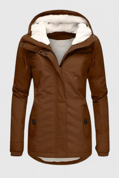 Léa | Veste Hiver Femme Imperméable Élégante avec Capuche 3