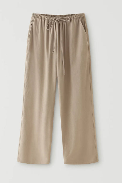 Sophie | Élégant Ensemble Tailleur Femme avec Veste Ceinturée et Pantalon Ample 2