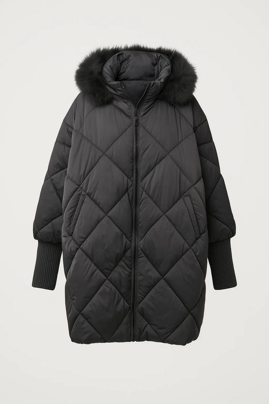 Sophie | Élégante Doudoune Longue Femme Matelassée avec Capuche 0