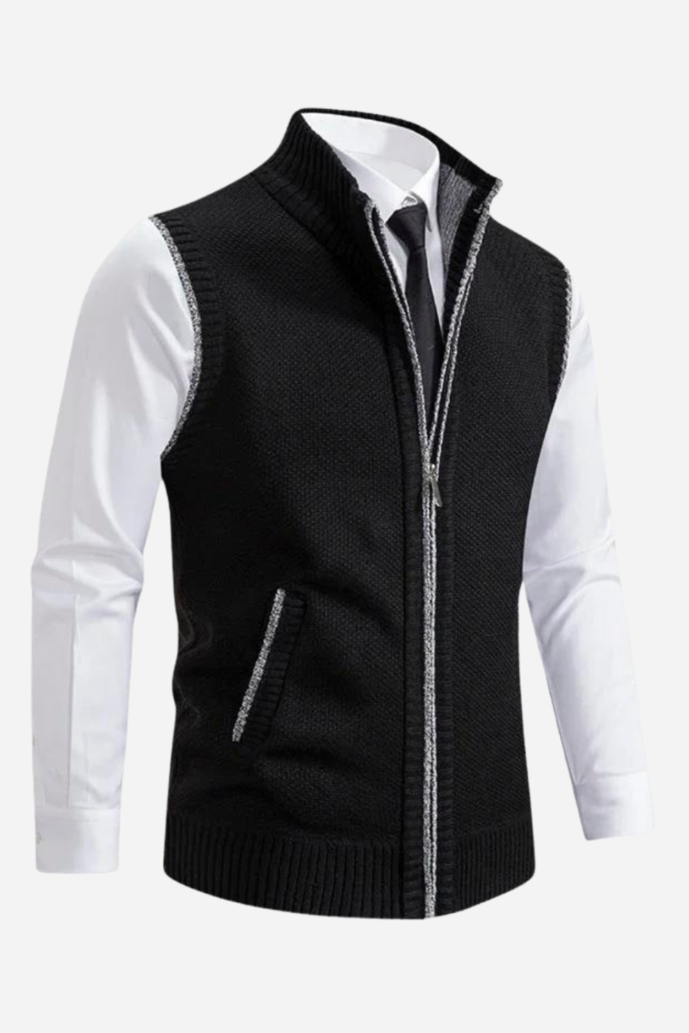 Gabrielle | Gilet Homme avec Fermeture Éclair – Élégant, Doux et Polyvalent
